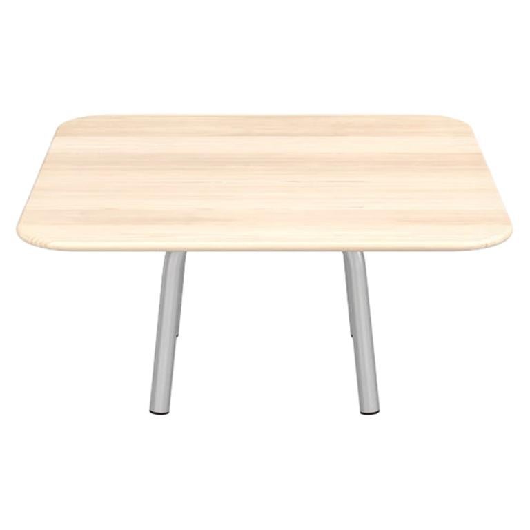 Emeco Parrish Medium Aluminum Low Table with Wood Top by Konstantin Grcic For Sale