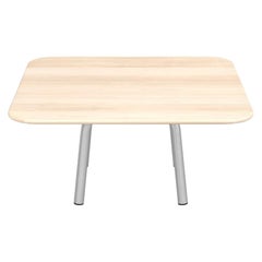 Emeco Parrish Medium Aluminum Low Table with Wood Top by Konstantin Grcic
