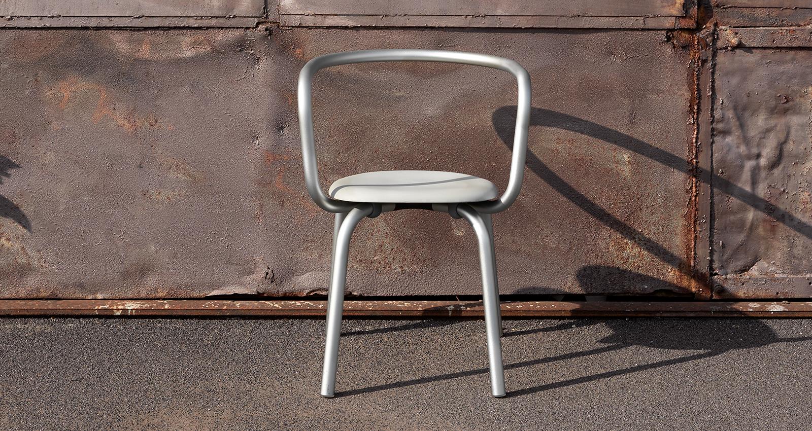 American Emeco Parrish Side Chair in Aluminum & Black by Konstantin Grcic