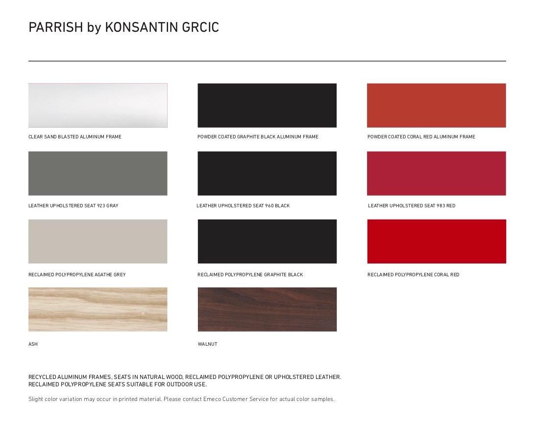 Emeco Parrish Side Chair in Red Powder-Coat and Black by Konstantin Grcic 3