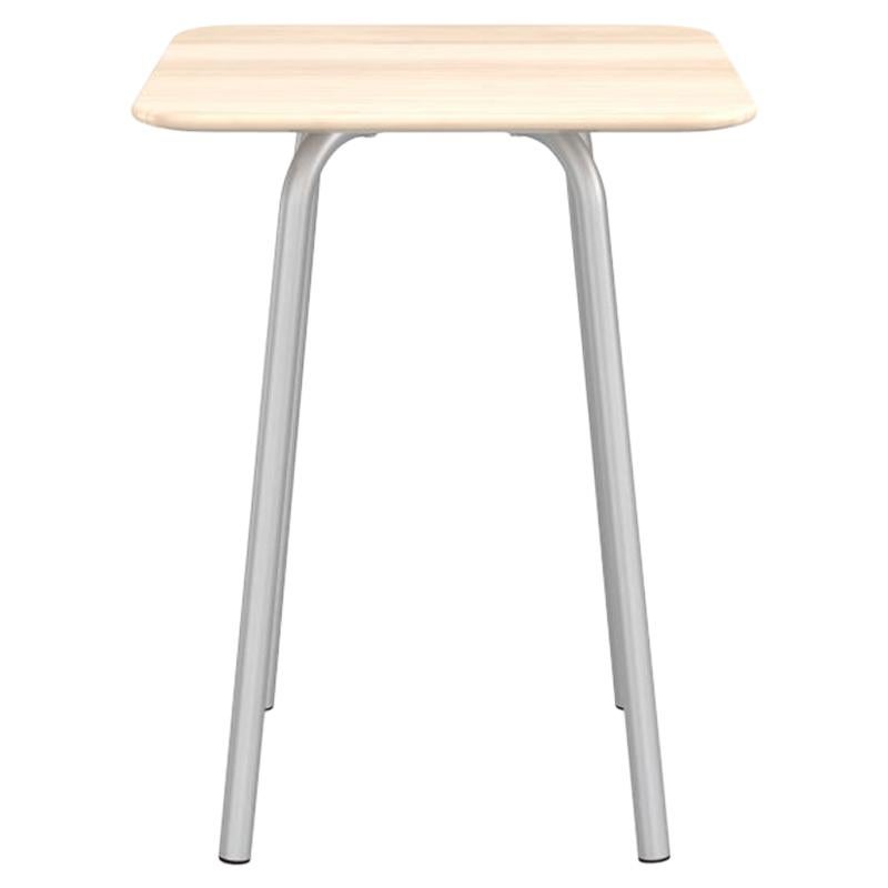 Kleiner Emeco Parrish-Kaffeetisch aus Aluminium mit Holzplatte von Konstantin Grcic im Angebot