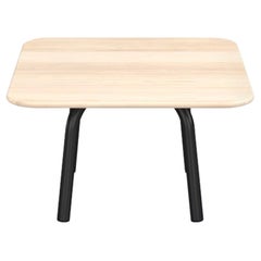 Emeco Parrish Small Black Aluminum Low Table with Wood Top by Konstantin Grcic