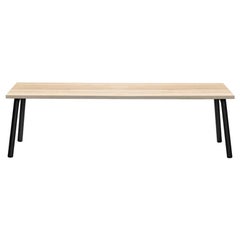Emeco Run 3-Seat Bench in Accoya Wood & Black Frame by Sam Hecht and Kim Colin