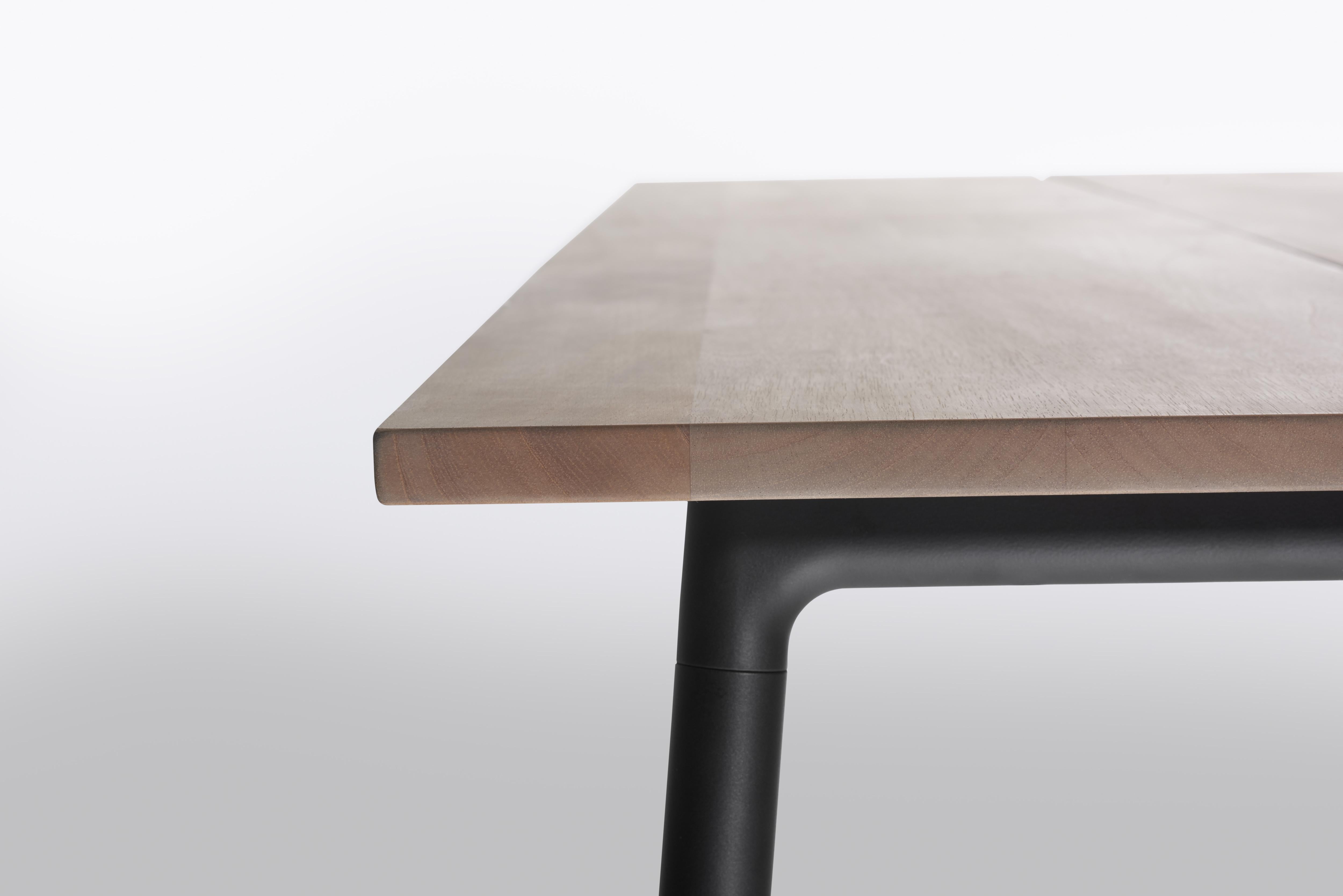Modern Emeco Run 3-Seat Bench in Aluminum and Cedar by Sam Hecht and Kim Colin