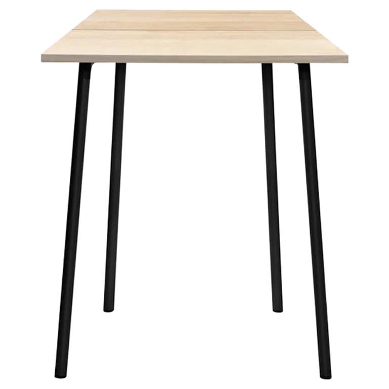 Emeco Run 32" High Table in Accoya with Black Frame by Sam Hecht and Kim Colin