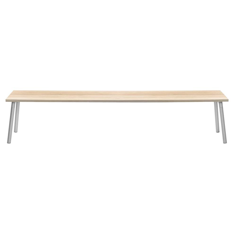 Emeco Run 4-Seat Bench in Accoya & Aluminum Frame by Sam Hecht and Kim Colin For Sale