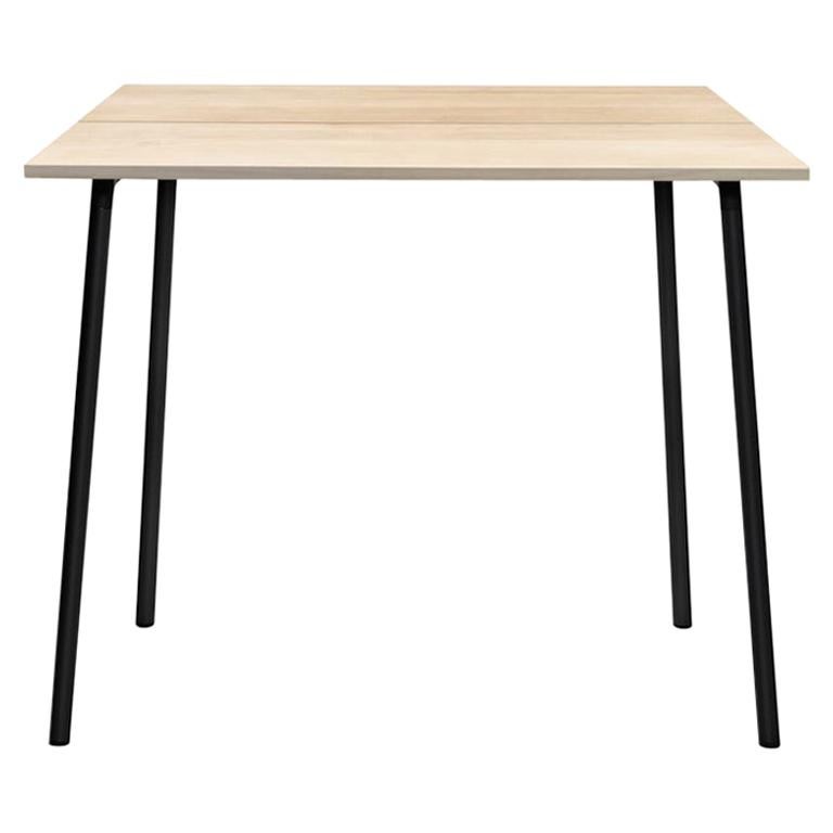 Emeco Run 48" High Table in Accoya with Black Frame by Sam Hecht and Kim Colin For Sale