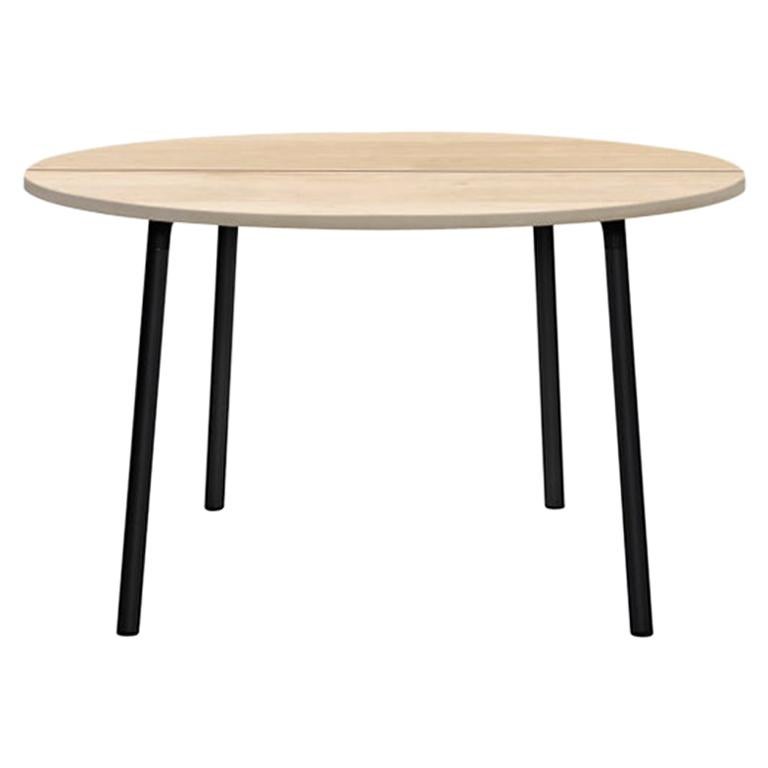 Emeco Run Cafe Table in Accoya Wood with Black Frame by Sam Hecht and Kim Colin For Sale