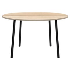 Emeco Run Cafe Table in Accoya Wood with Black Frame by Sam Hecht and Kim Colin