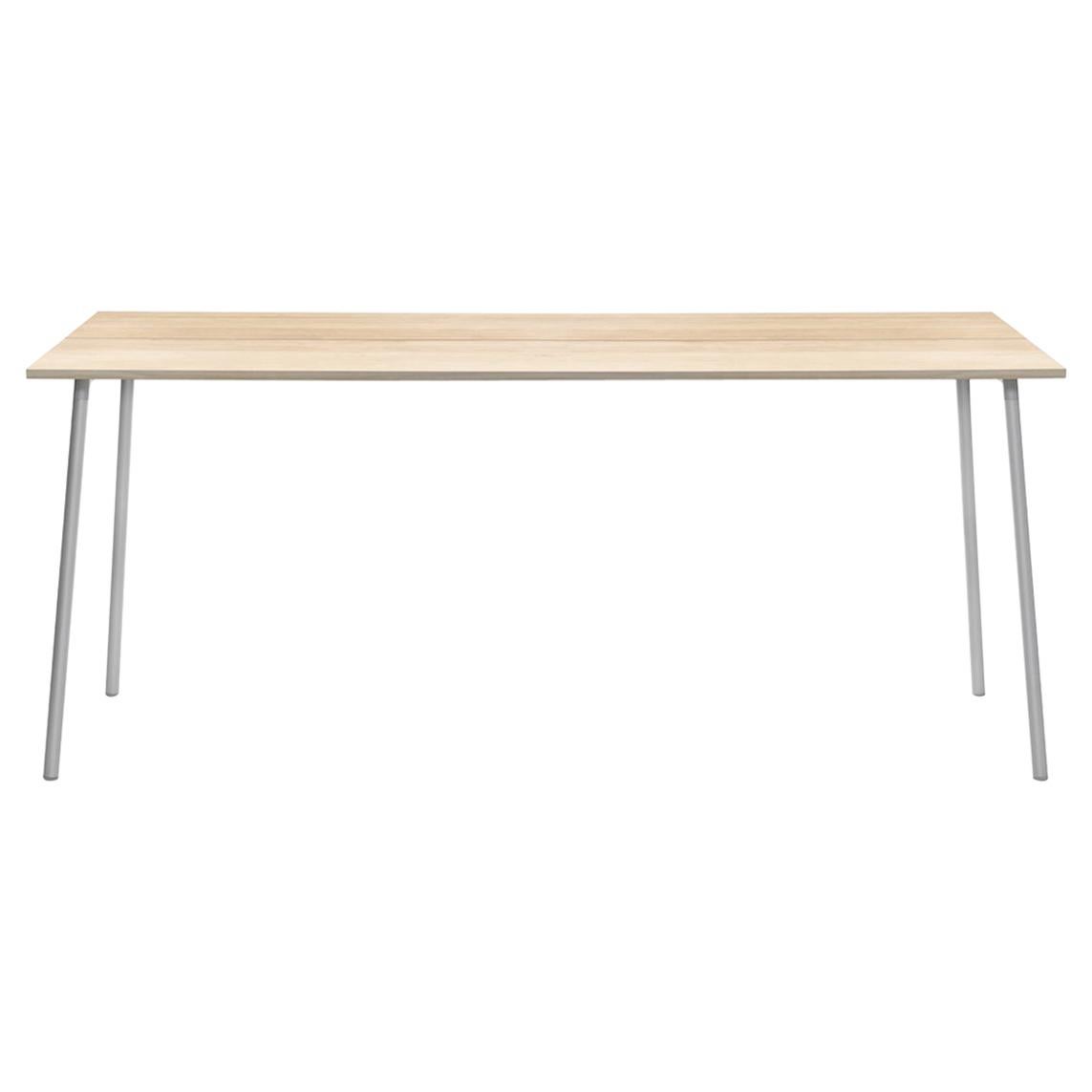 Emeco Run High Table in Accoya with Aluminum Frame by Sam Hecht and Kim Colin