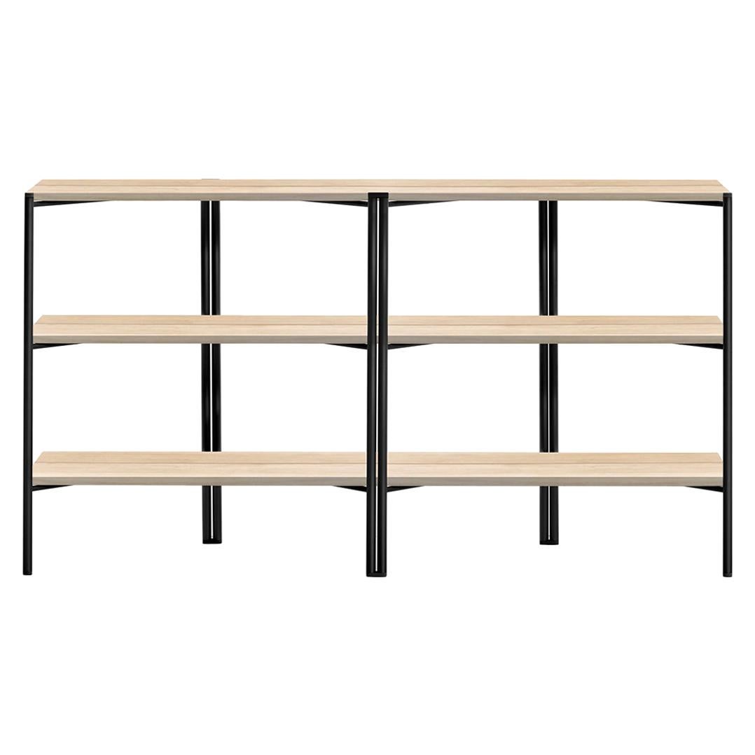 Emeco Run Shelf in Accoya wood with Black Frame by Sam Hecht and Kim Colin For Sale