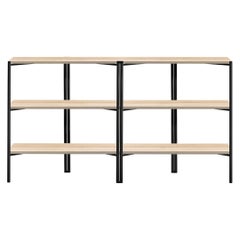 Emeco Run Shelf in Accoya wood with Black Frame by Sam Hecht and Kim Colin