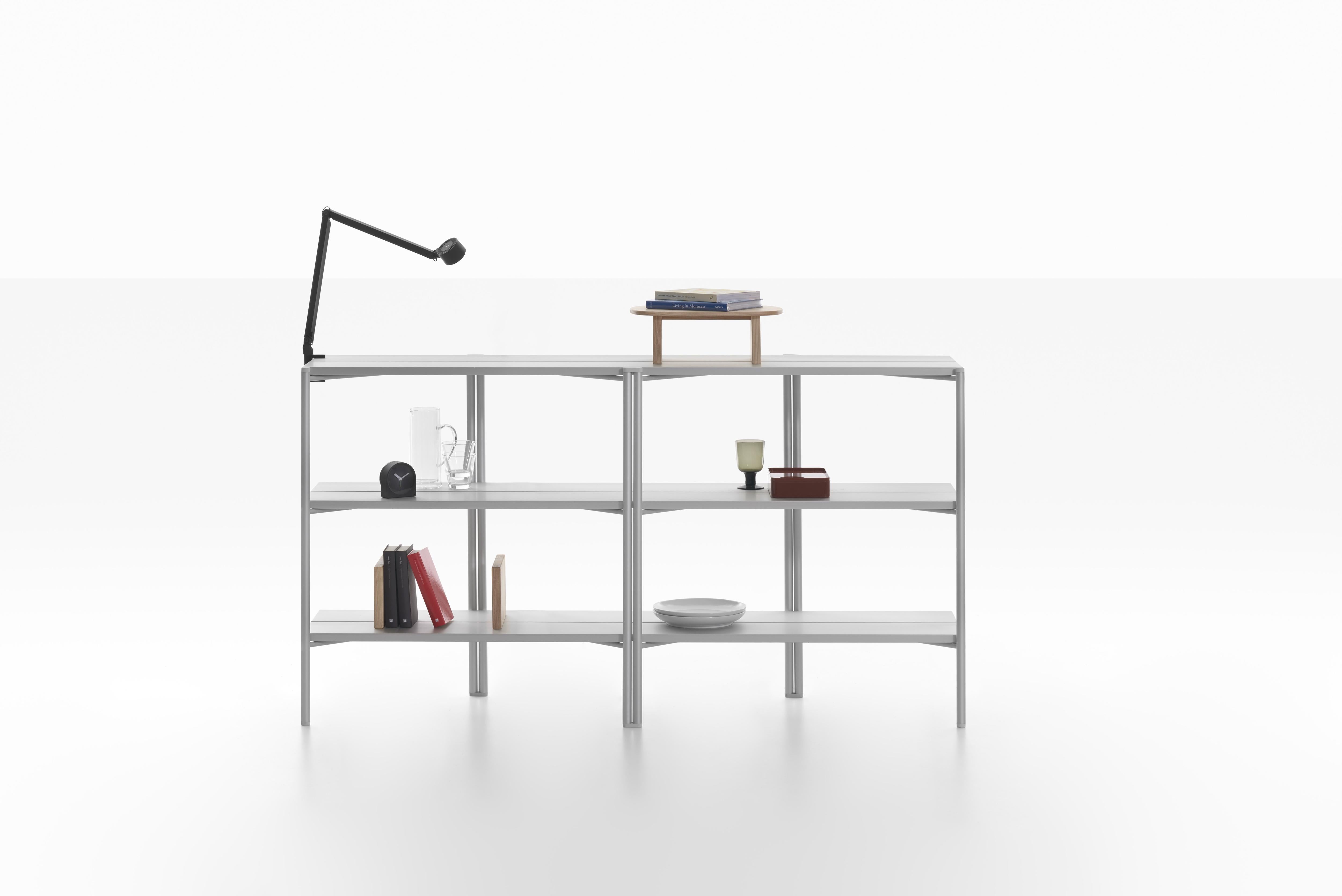 Contemporary Emeco Run Shelf in Aluminum & Walnut by Sam Hecht + Kim Colin For Sale