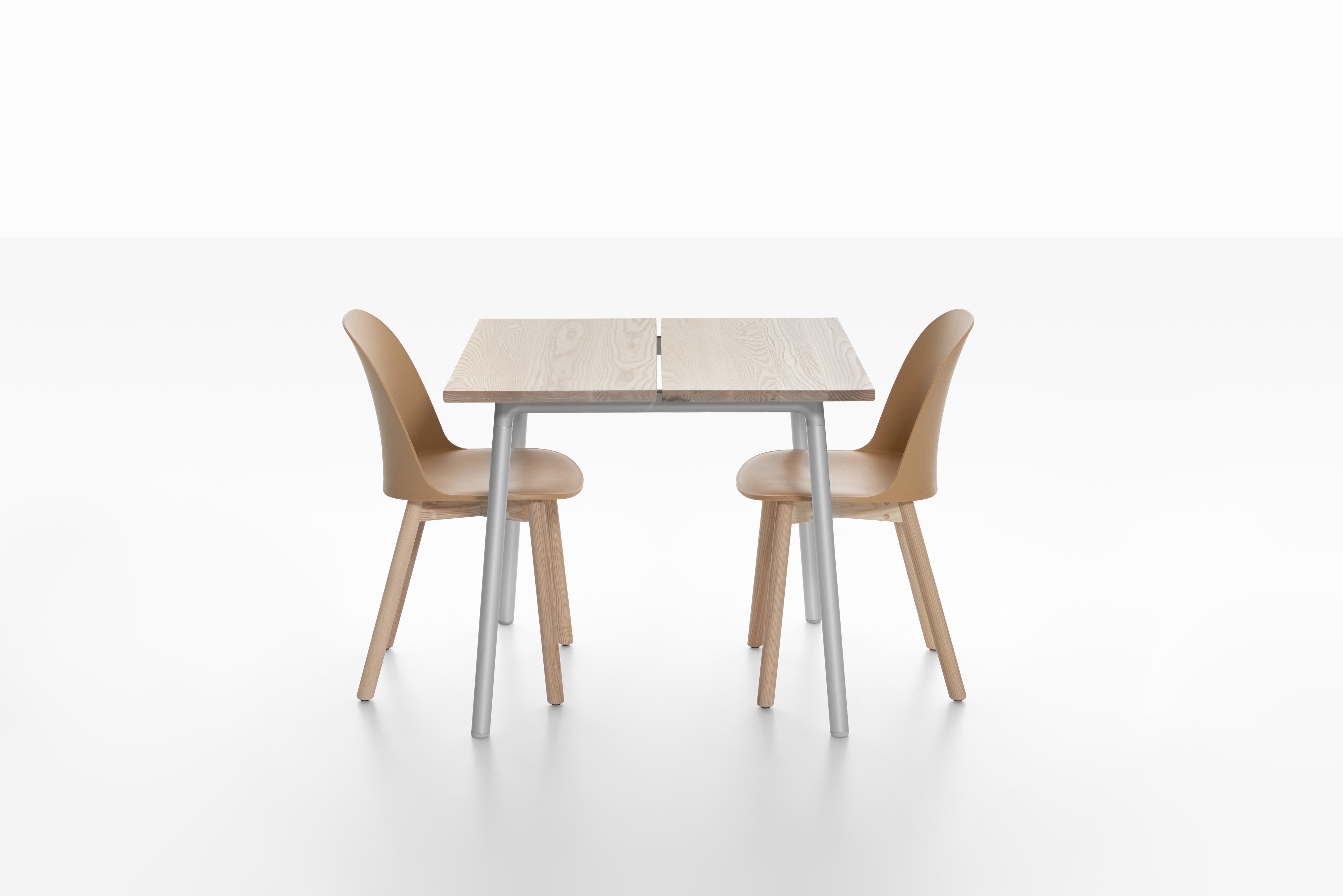 American Emeco Run Small High Table in Aluminum and Walnut by Sam Hecht & Kim Colin For Sale