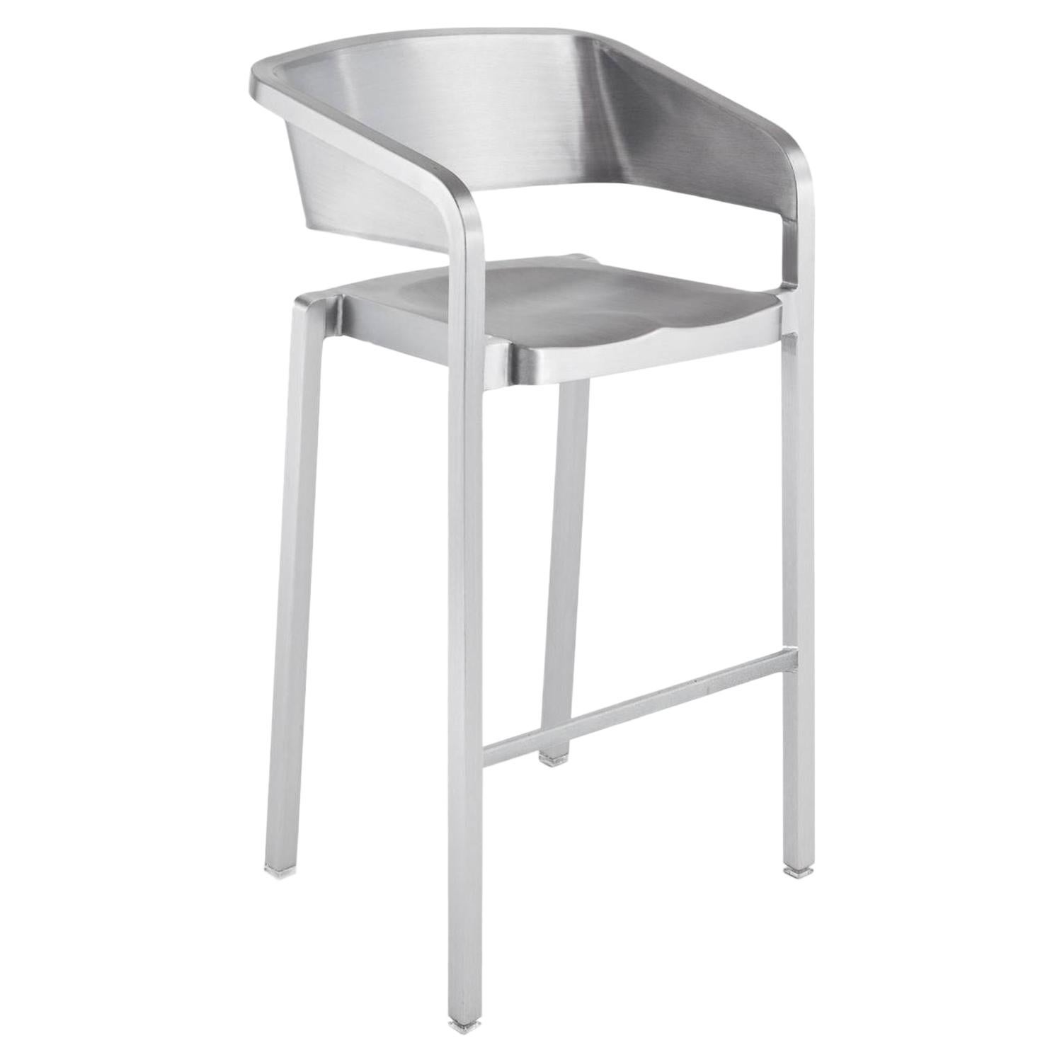 Emeco Soso Bar Stool in Brushed Aluminum by Jean Nouvel