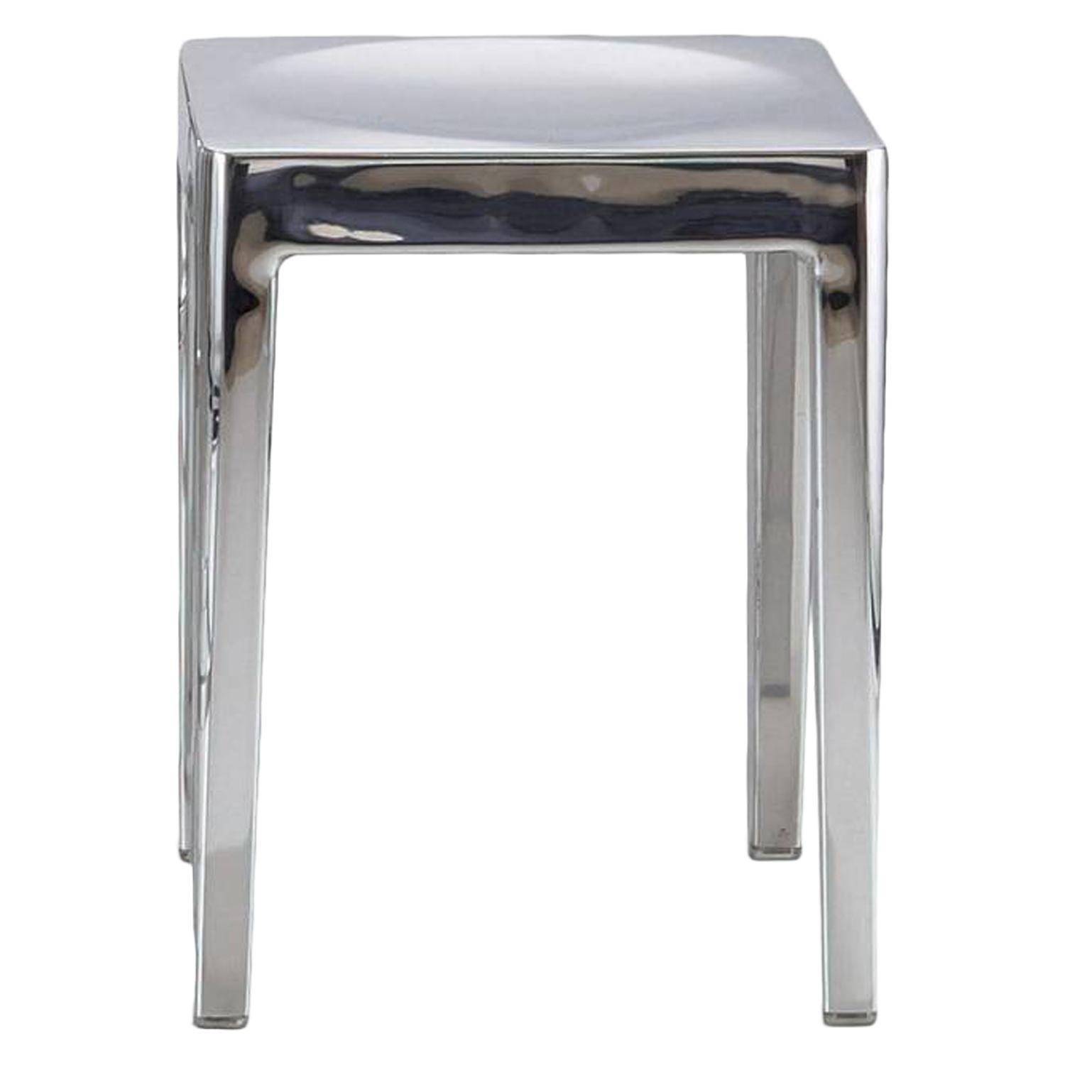 Emeco Stool in Polished Aluminum by Philippe Starck For Sale