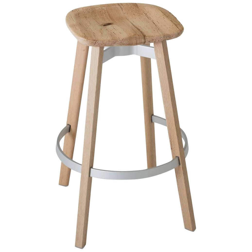 Emeco Su Barhocker aus Holz mit Sitz aus aufgearbeiteter Eiche von Nendo