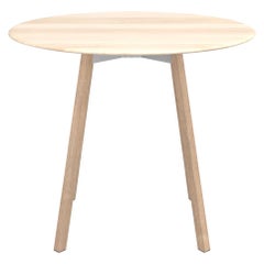 Emeco Su Large Round Cafe Table with Oak Frame & Accoya Wood Top by Nendo