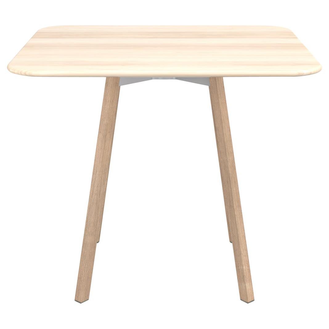 tij Bachelor opleiding Scheiding Emeco Su Large Square Cafe Table with Oak Frame and Accoya Wood Top by  Nendo For Sale at 1stDibs