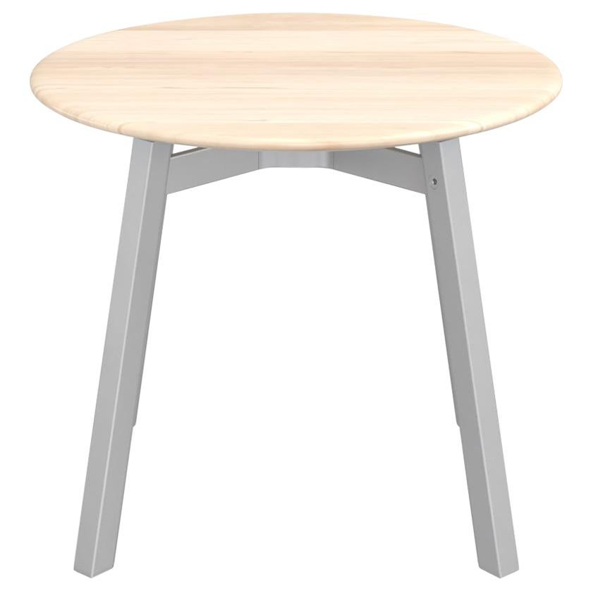 Emeco Su Round Low Table with Anodized Aluminum Frame & Wood Top by Nendo