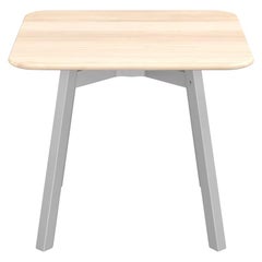 Emeco Su Square Low Table with Anodized Aluminum Frame & Wood Top by Nendo