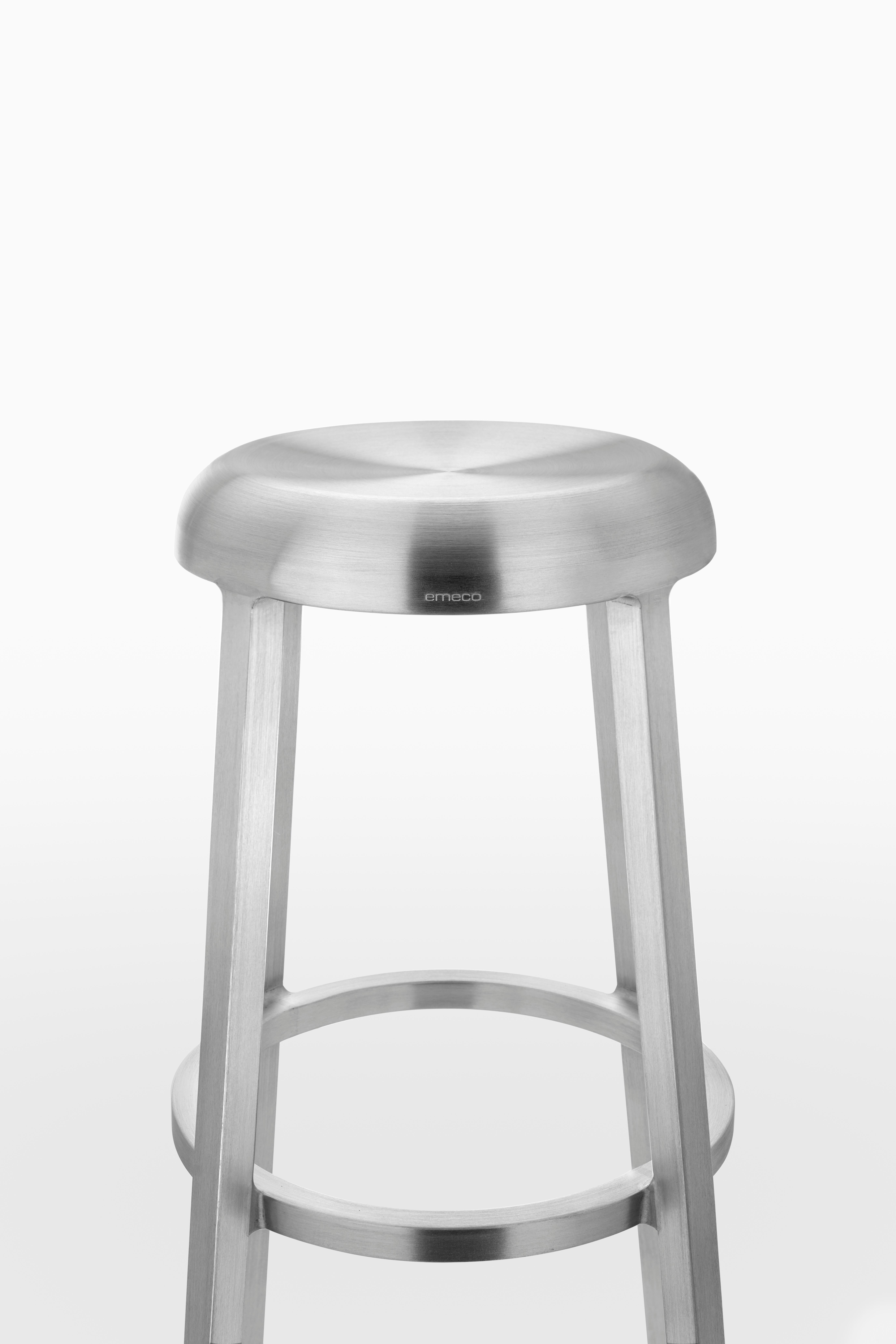 American Emeco ZA Barstool in Brushed Finish by Naoto Fukasawa For Sale