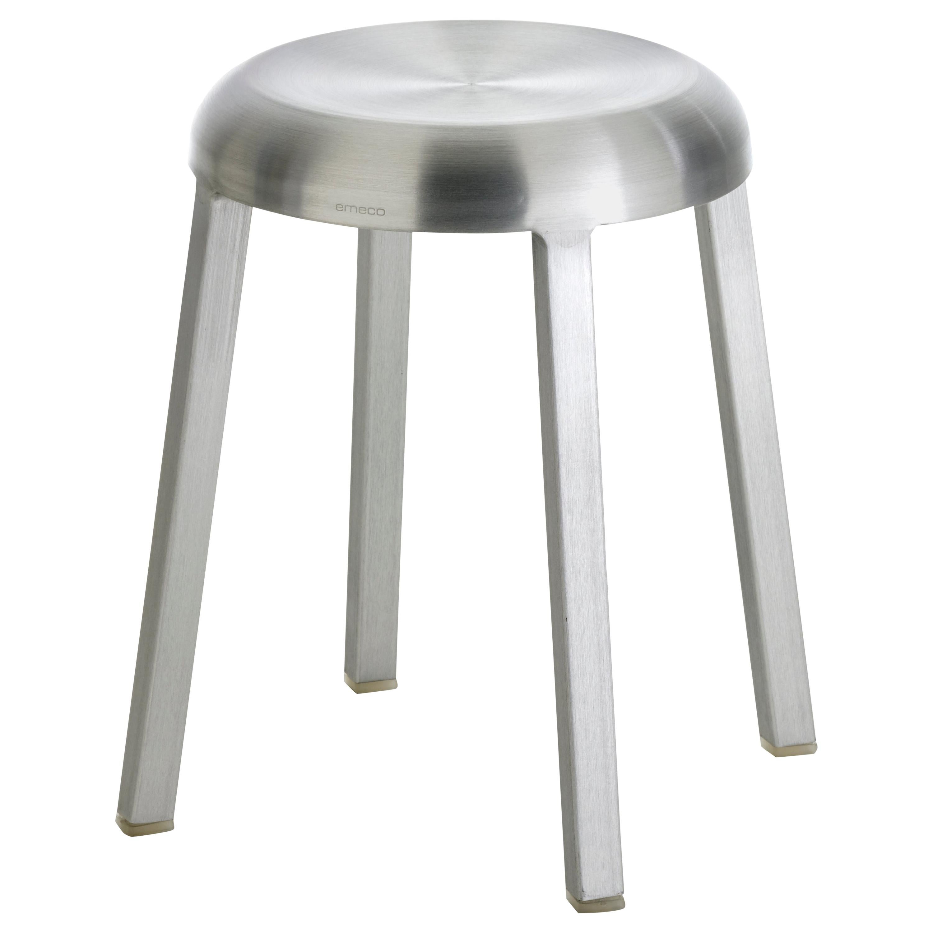 Emeco ZA Small Stool in Brushed Finish by Naoto Fukasawa For Sale