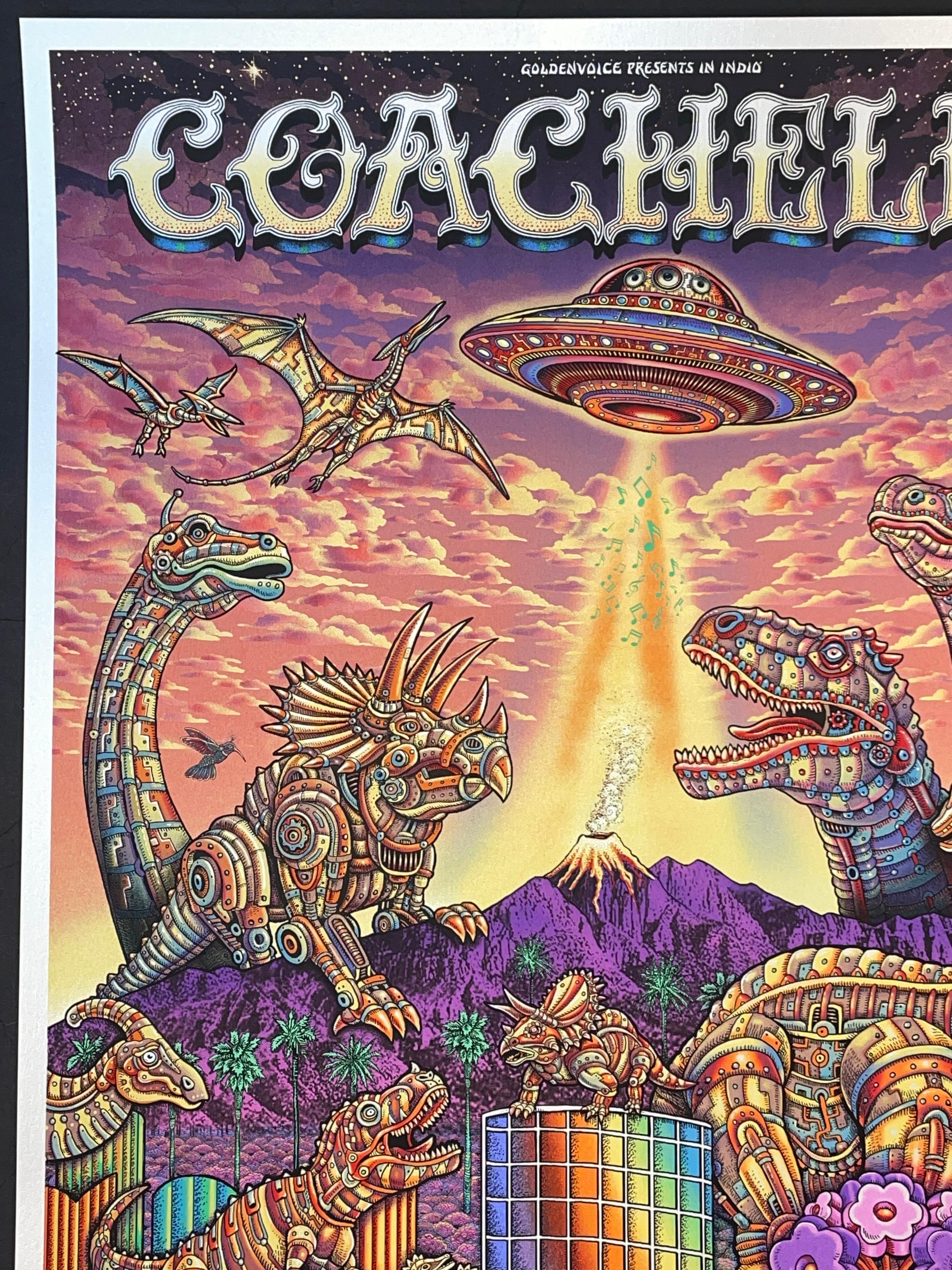 Coachella 2025 EMEK POSTER Print SOLD OUT Artist Edition Signed Numbered Doodled - Brown Still-Life Print by Emek