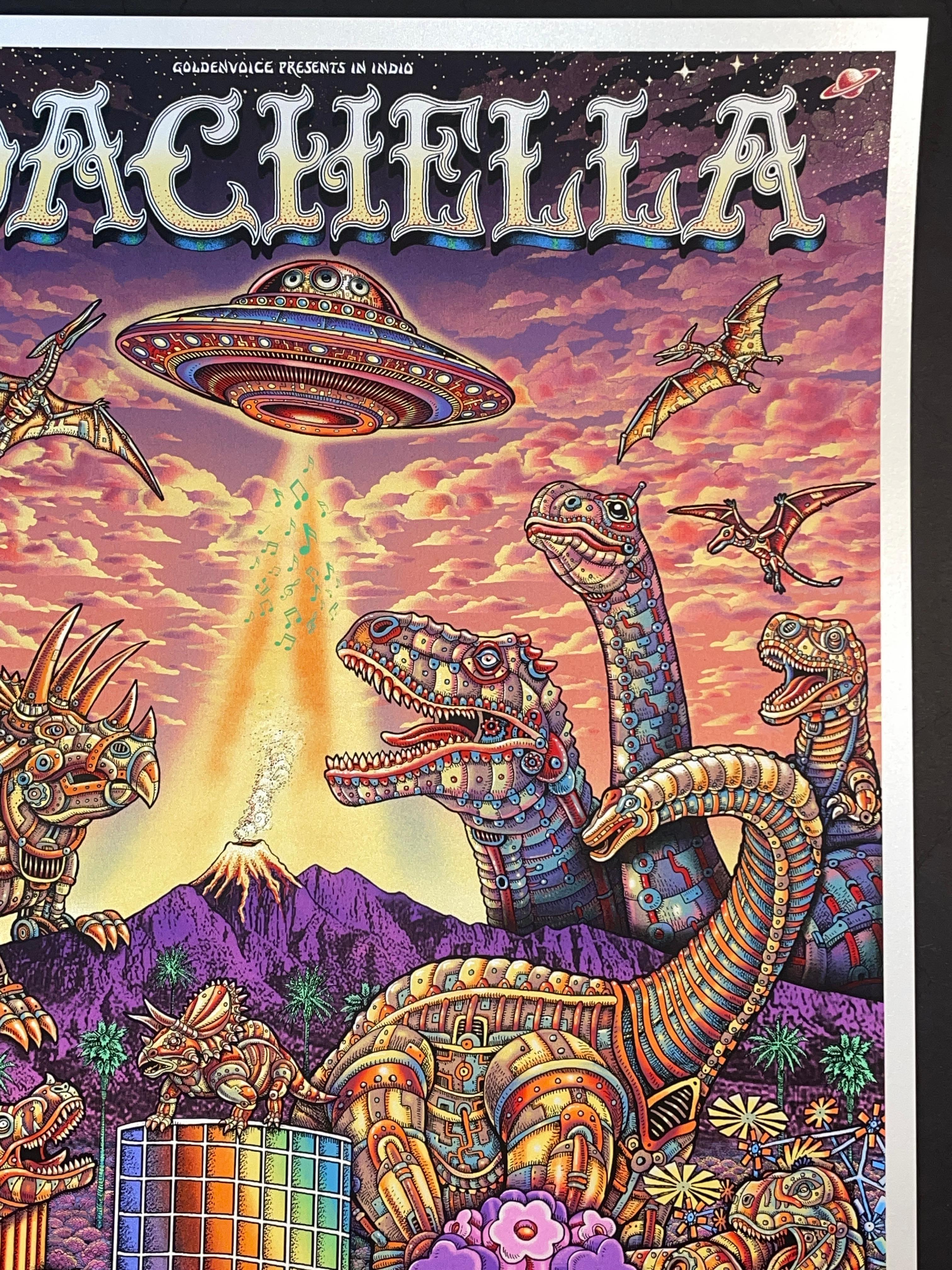 Experience the vibrant essence of music festivals through this exclusive Coachella 2025 EMEK POSTER Print, an artist edition that captures the spirit of musical bands, groups, and sunsets. This large-sized, original piece stands out with its