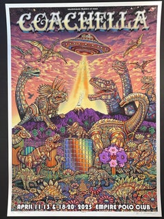 Coachella 2025 EMEK POSTER Print SOLD OUT Artist Edition Signed Numbered Doodled
