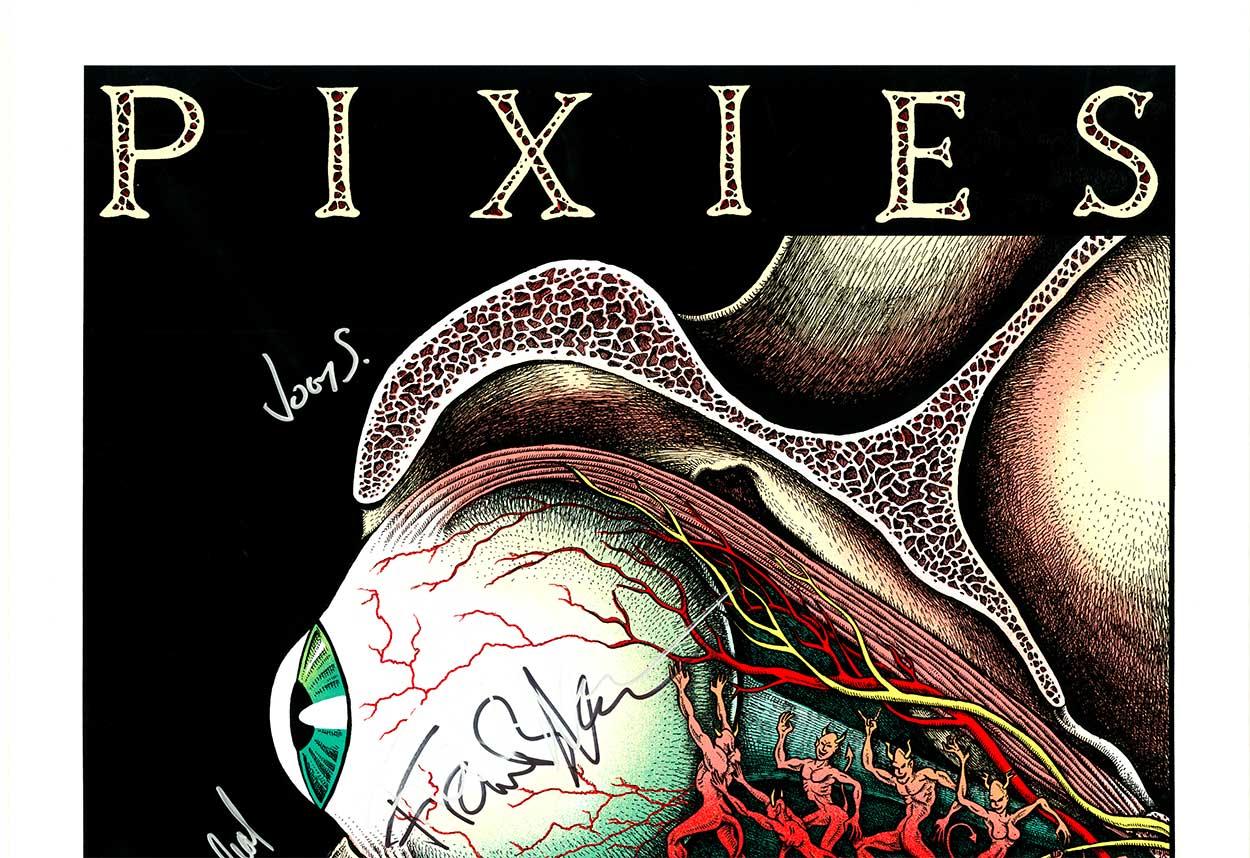 Pixies — Original 2004 Serigraph by Emek — Hand-Signed by All Four Band Members For Sale 1
