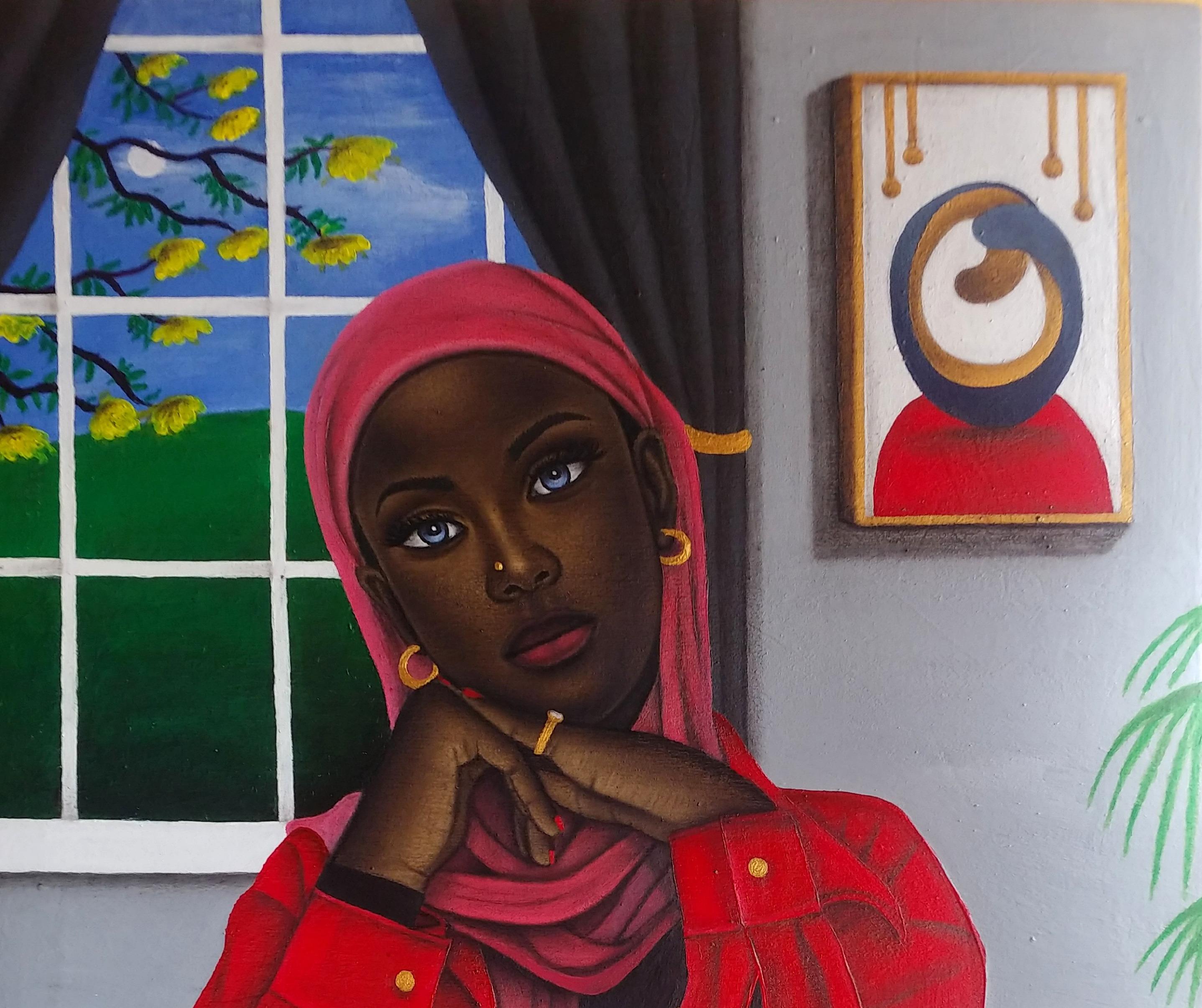 In My Feelings - Realist Mixed Media Art by Emeka Ndibam
