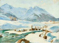 Loisach contro il massiccio dello Zugspitze