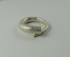Emer Roberts Solid 18 Karat White Gold Rat Tail Ring