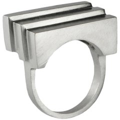 Emer Roberts Solid Silver Architectural Ring