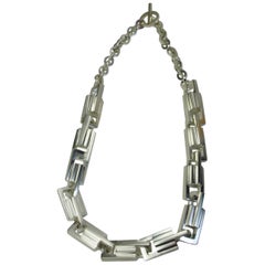 Emer Roberts Sterling Silver Large Link Statement Necklace Chain