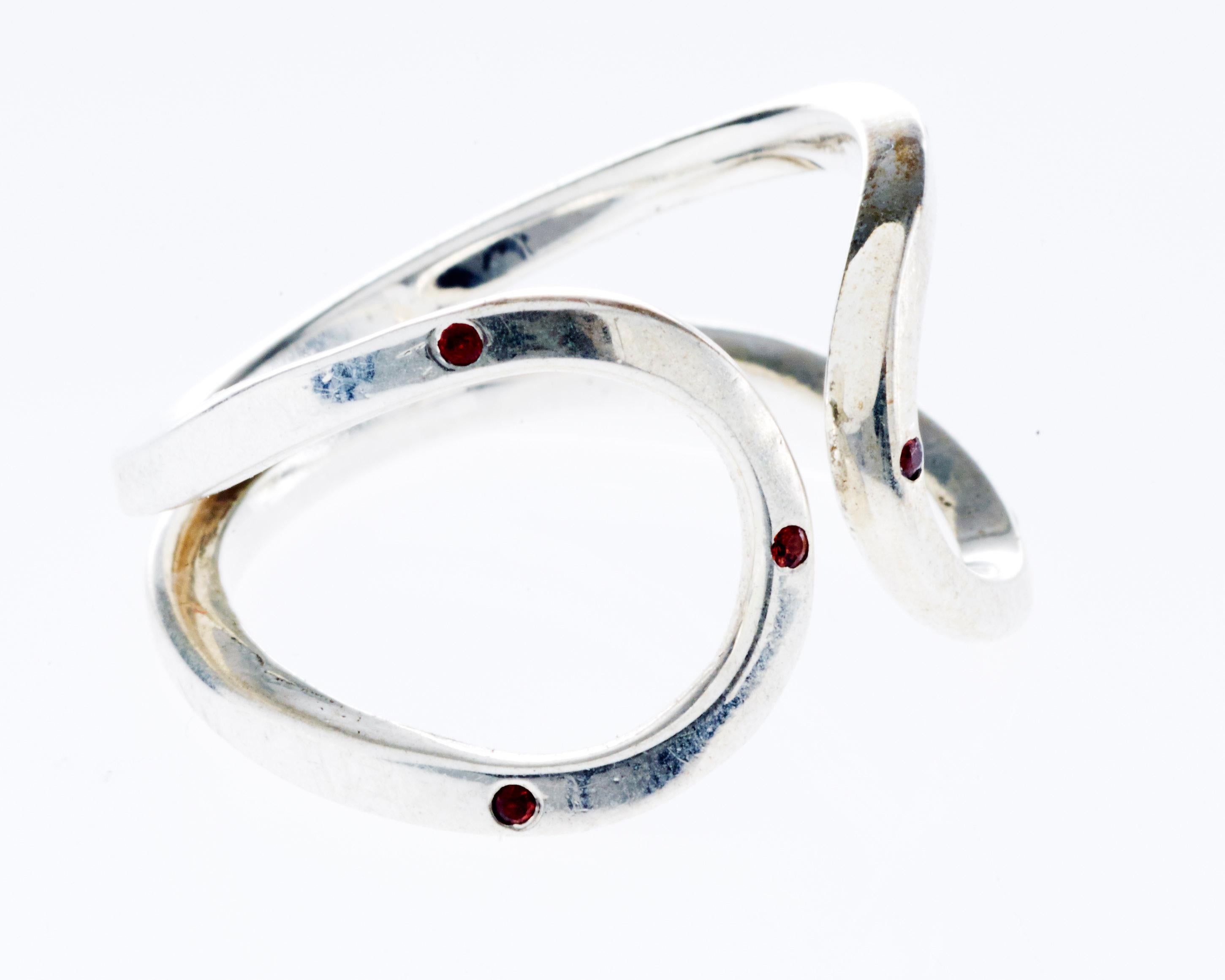 Contemporary Emerald 14 Karat Gold Ring Adjustabe For Sale