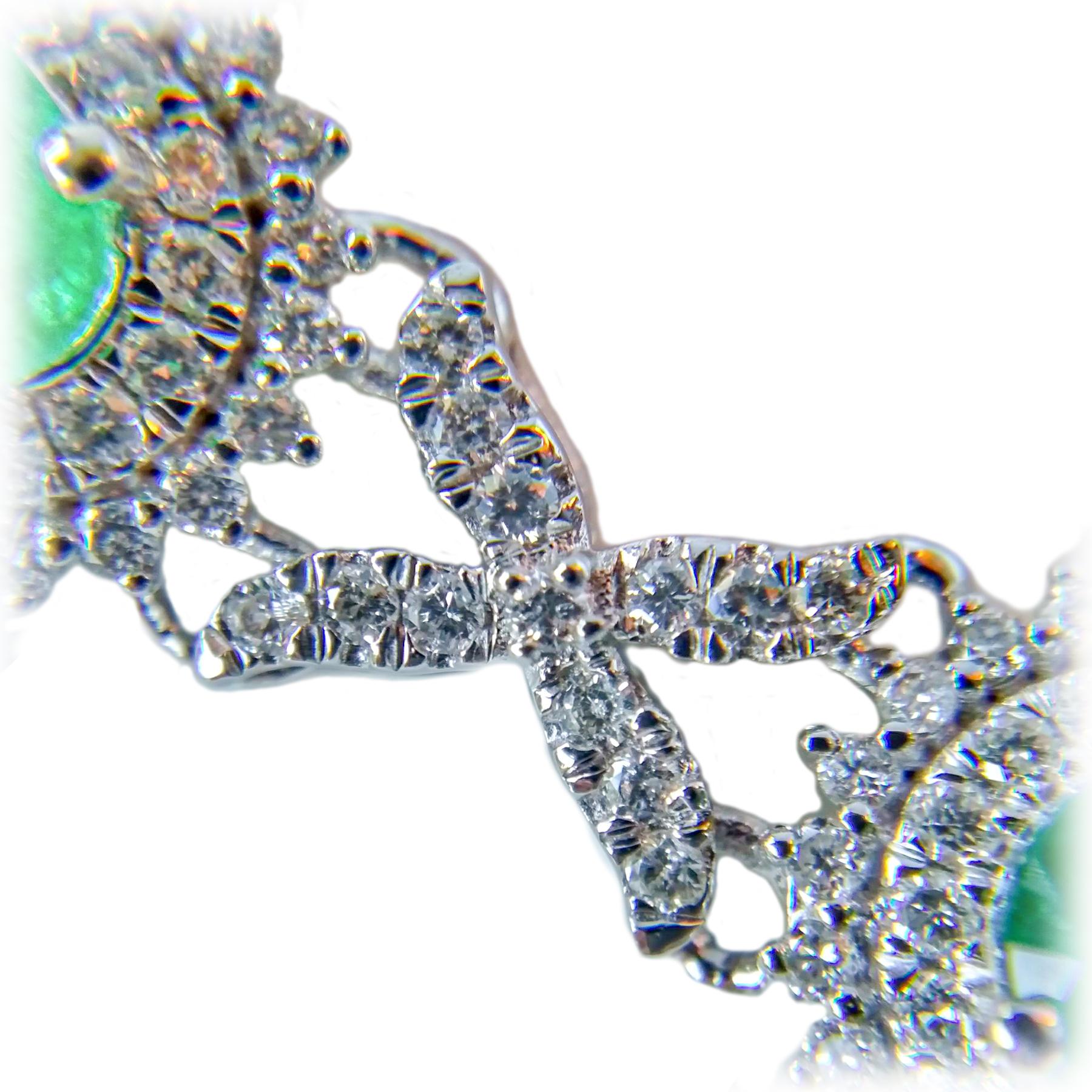 Emerald 14.73 Carat, White Gold Necklace Set 2