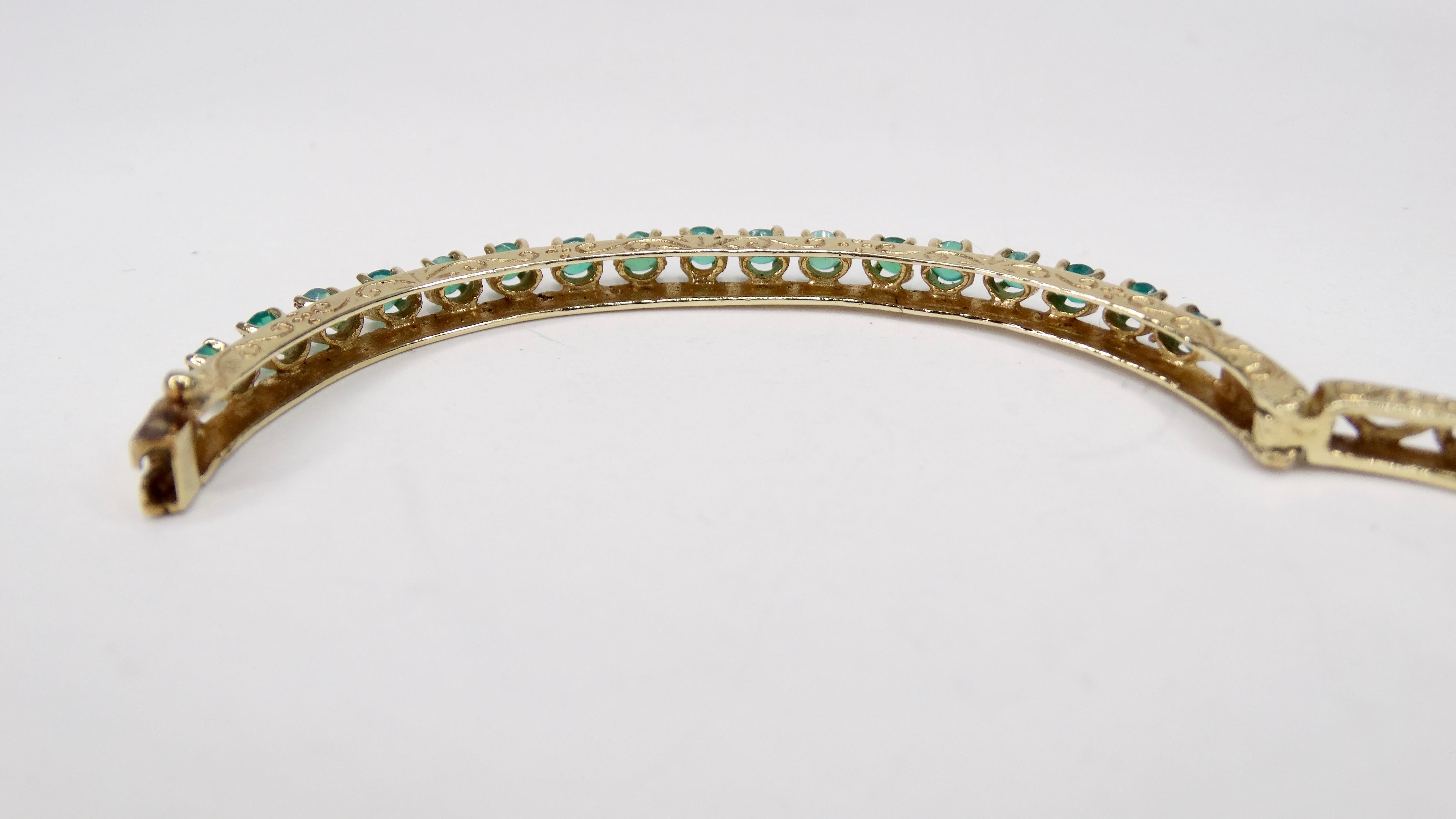 Emerald 14k Gold Bracelet  3