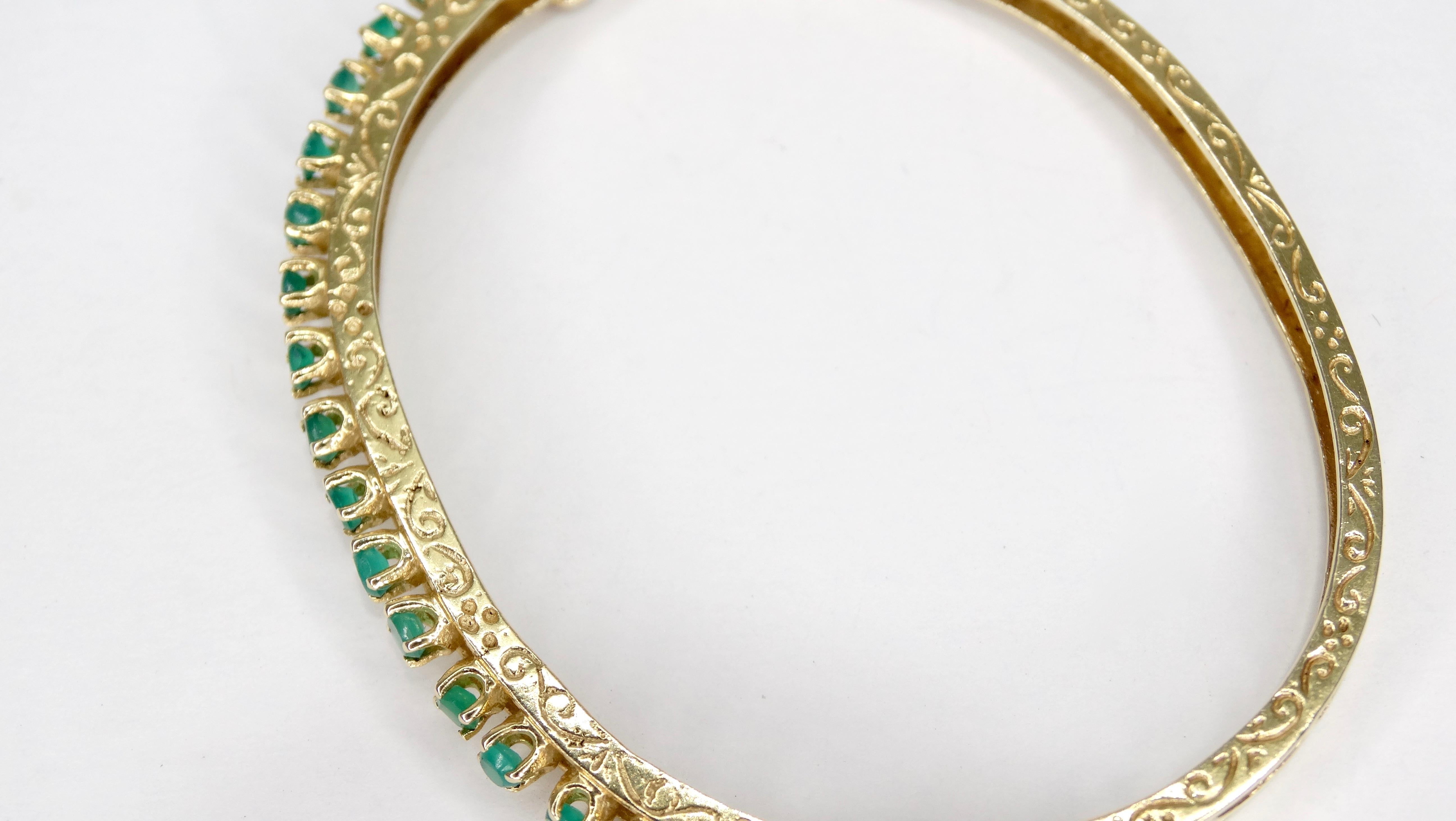 Emerald 14k Gold Bracelet  1