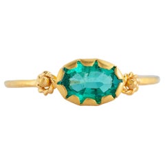 Emerald 14k Gold Stacking Ring