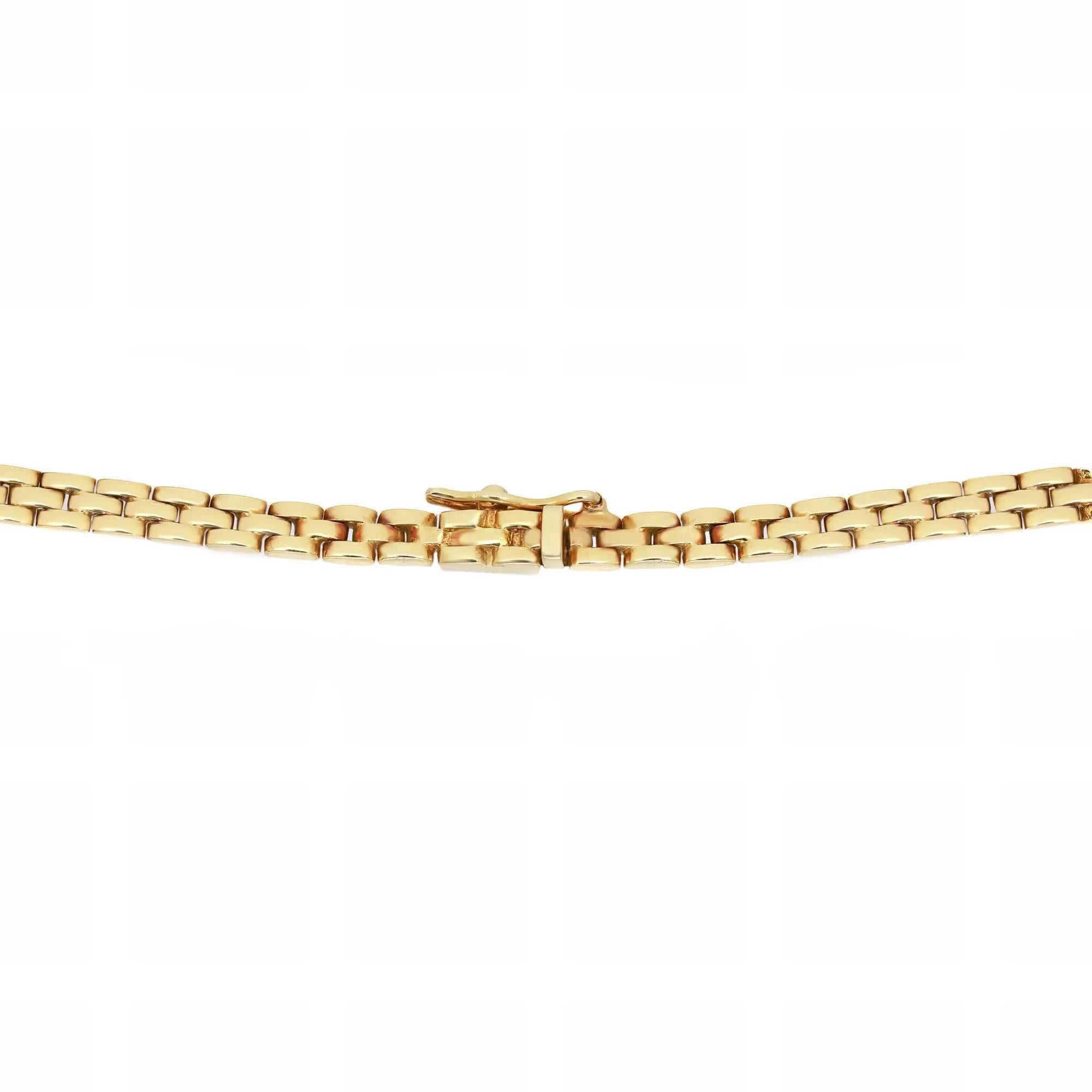 Taille ovale Collier à chaîne plate carrée en or jaune 18 carats avec émeraudes 1,75 carat et diamants 0,85 carat en vente