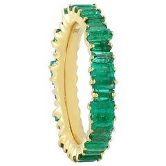 Emerald 18 Karat Gold Baguette Ring