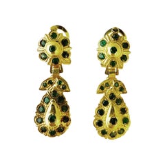 Emerald 18k Yellow Gold Clip-On Earrings