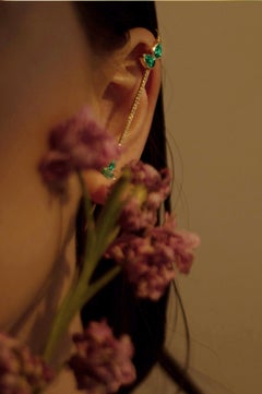 Emerald Allora Ear Pin