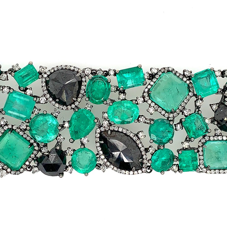 Celeste Bracelet Emerald Black Diam main image 1