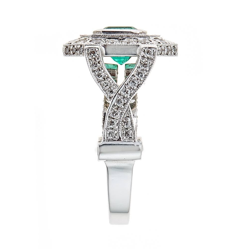 radiant cut emerald ring