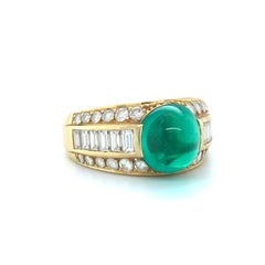 Emerald and Diamond 18K Gold Ring by Tiffany & Co.