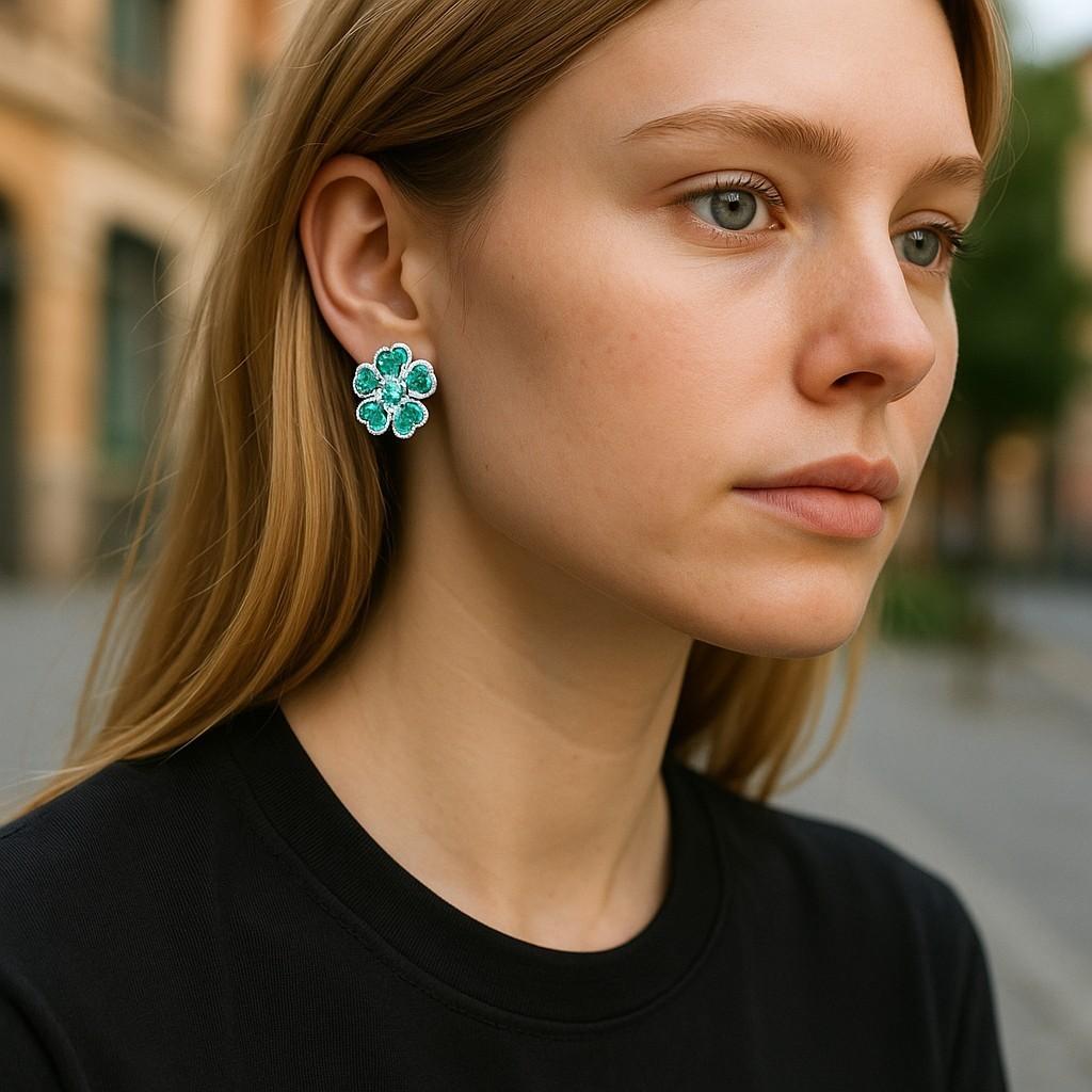 emerald fashion earrings