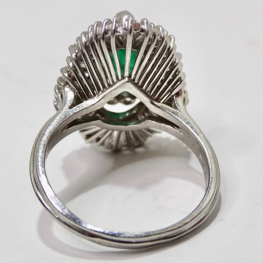 Emerald and Diamond Ballerina Ring 5
